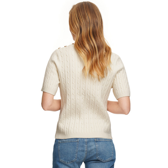 Damen Strickpullover mit Zopfmuster