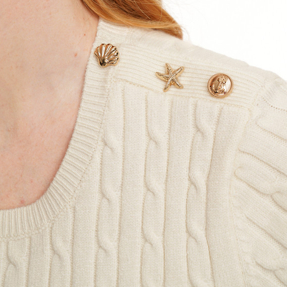 Damen Strickpullover mit Zopfmuster