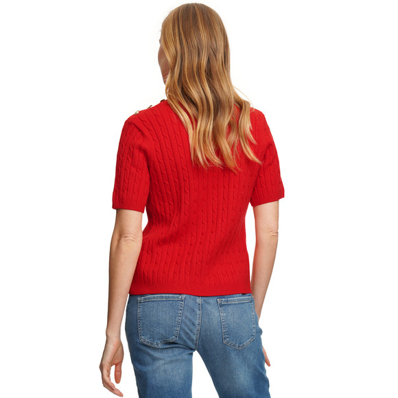 Damen Strickpullover mit Zopfmuster