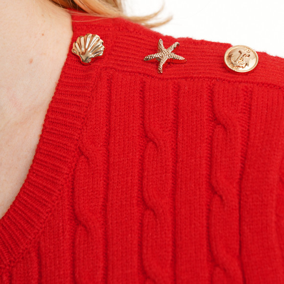 Damen Strickpullover mit Zopfmuster