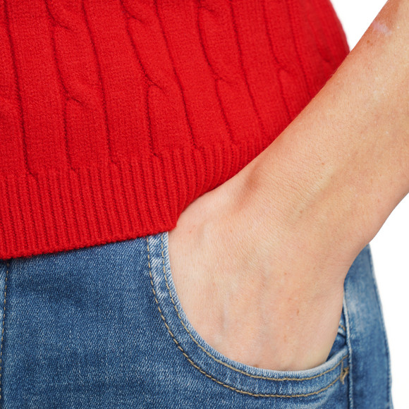 Damen Strickpullover mit Zopfmuster