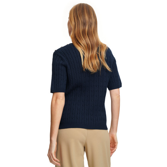 Damen Strickpullover mit Zopfmuster