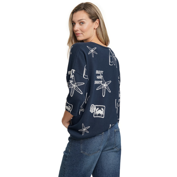 Damen Strickpullover mit maritimen Motiven