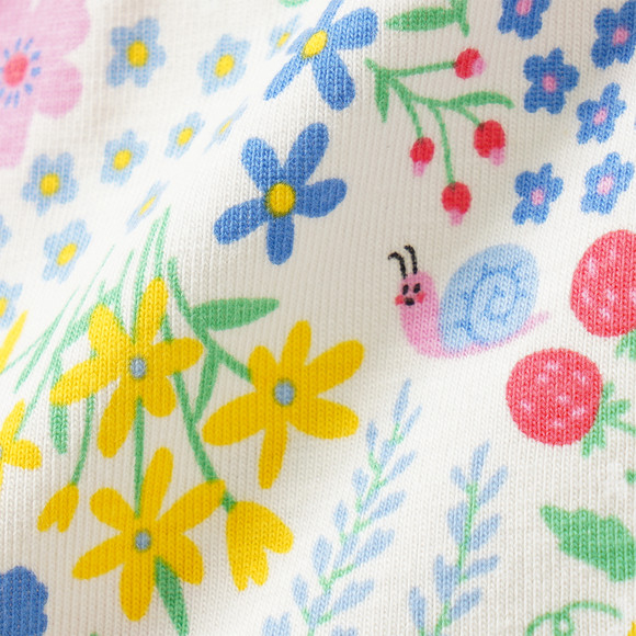 5 Mädchen Pantys mit Blümchen-Print