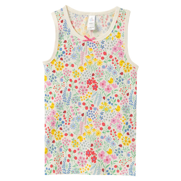 3 Mädchen Unterhemden mit Blumen-Print