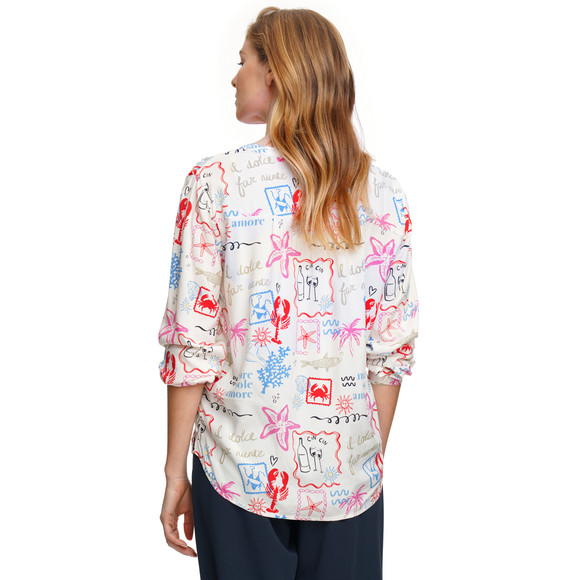 Damesblouse met serafino-hals