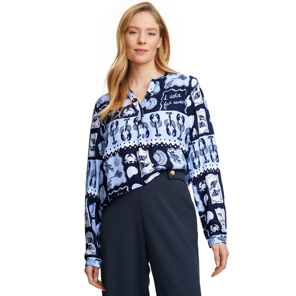 Damen Bluse mit Serafino-Ausschnitt