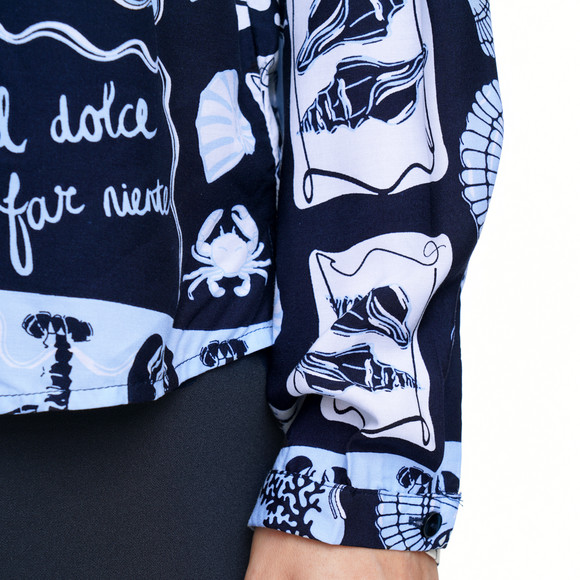 Damen Bluse mit Serafino-Ausschnitt