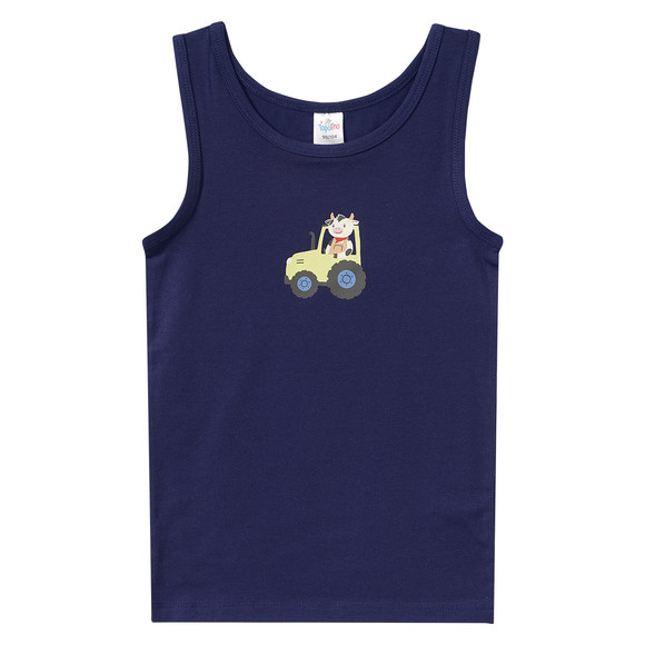 3 Jungen Unterhemden in verschiedenen Dessins