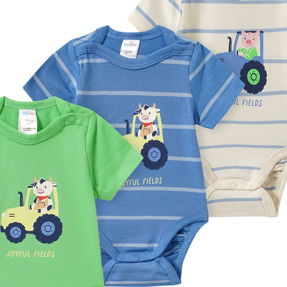 5 Baby Bodys in verschiedenen Dessins