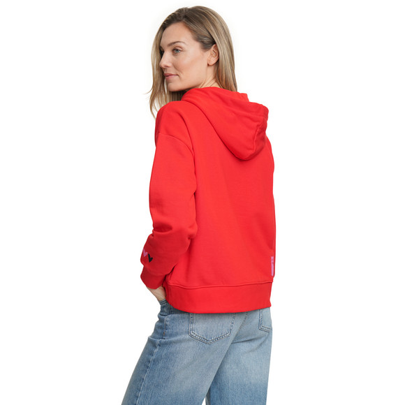 Damen Hoodie mit Print und Stickerei