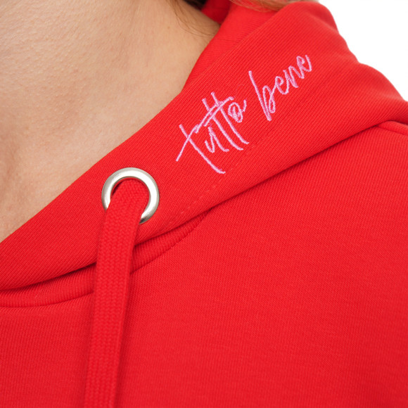 Damen Hoodie mit Print und Stickerei