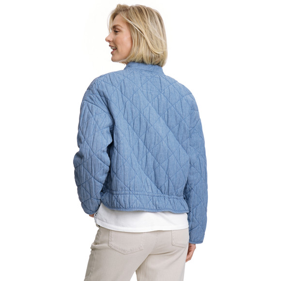 Damen Steppjacke in Denim-Optik