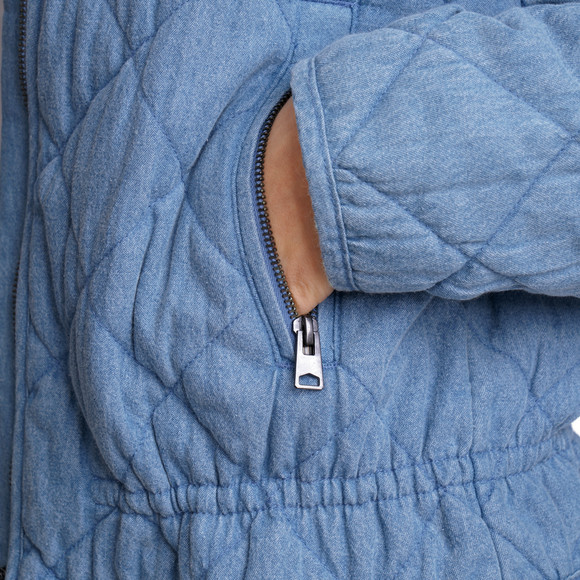 Damen Steppjacke in Denim-Optik