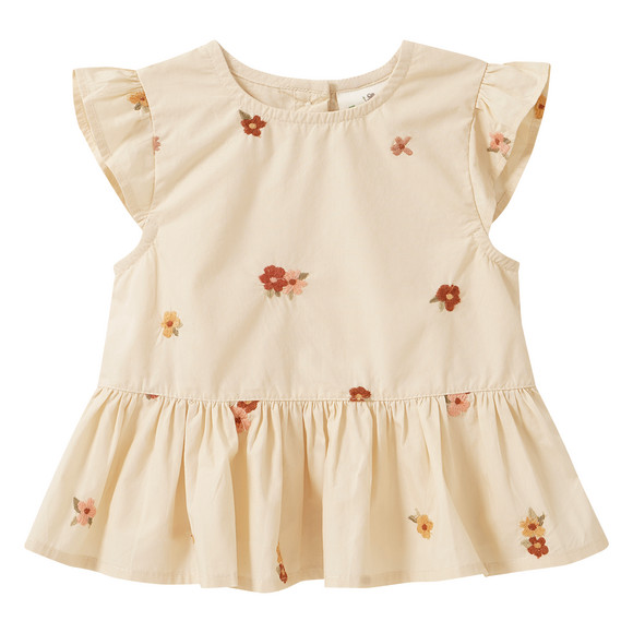 Baby Bluse mit Blumen-Stickerei