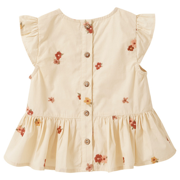 Baby Bluse mit Blumen-Stickerei