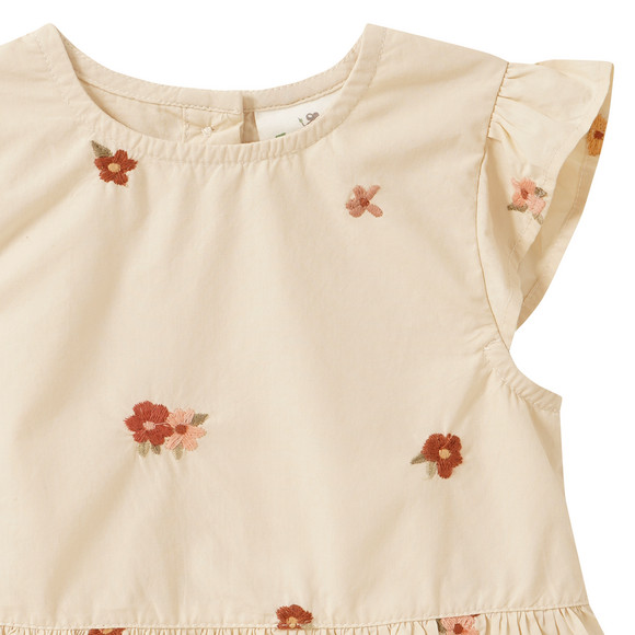 Baby Bluse mit Blumen-Stickerei