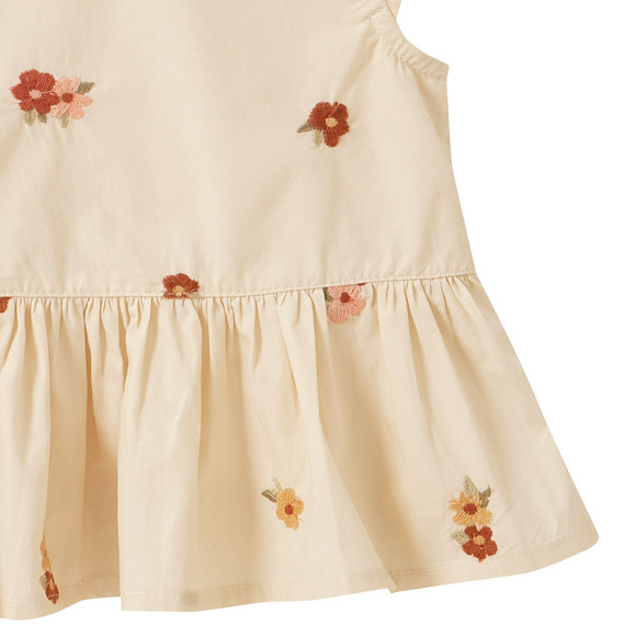 Baby Bluse mit Blumen-Stickerei