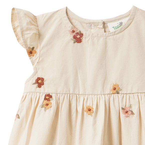 Babyjurk met bloemenstiksels