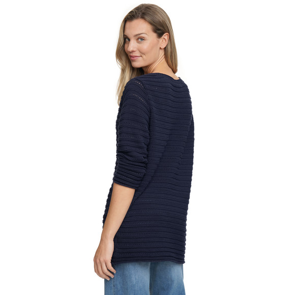 Damen Strickpullover mit Ajourmuster