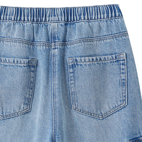 Mädchen Wide-Leg-Jeans mit Beintaschen