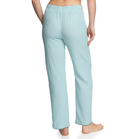 Damen Musselin-Schlafhose mit Elastikbund