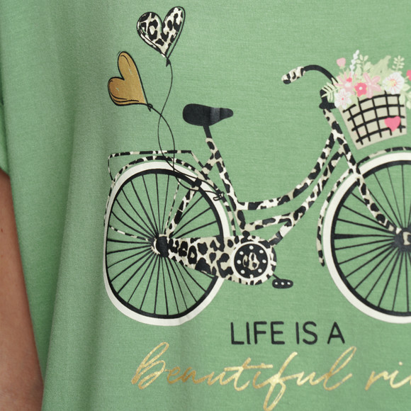 Damen T-Shirt mit überschnittenen Ärmeln