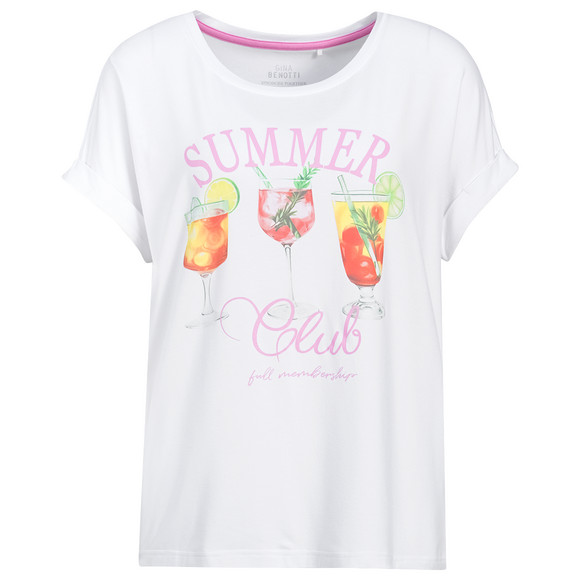 Damen T-Shirt aus einem Viskose-Mix weiss