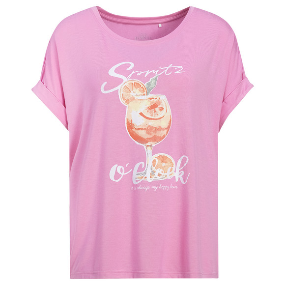 Damen T-Shirt aus einem Viskose-Mix pink