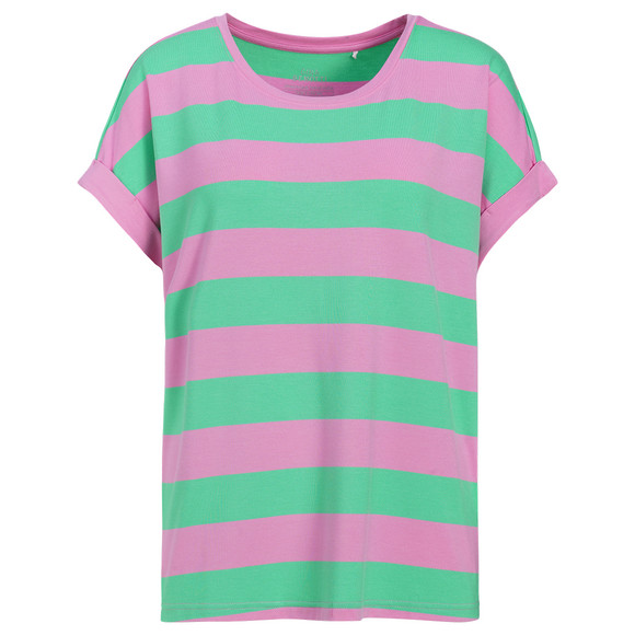 Damen T-Shirt aus einem Viskose-Mix hellgrün / rosa