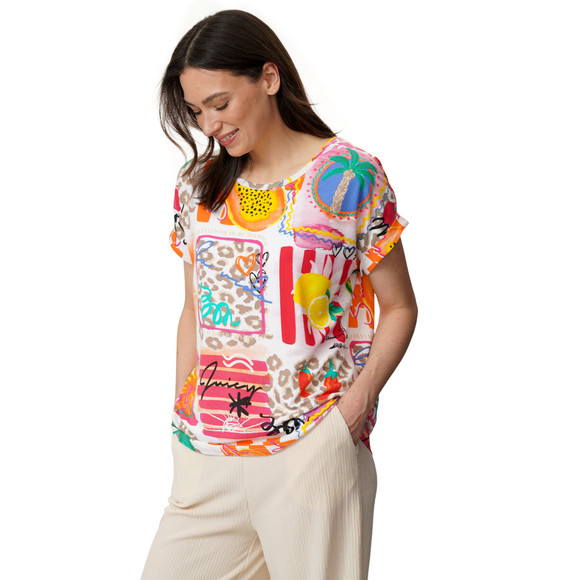 Damen T-Shirt aus Viskose-Mix