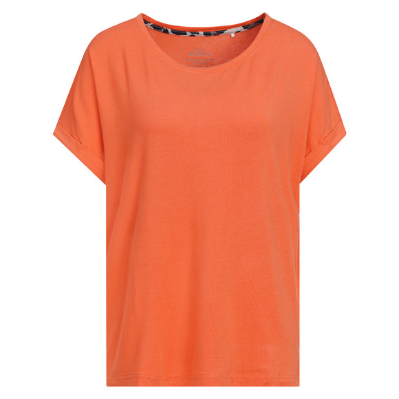 Damen T-Shirt aus Viskose-Mix orange