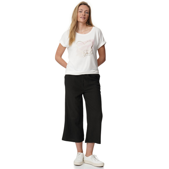 Damen Culotte mit strukturiertem Material