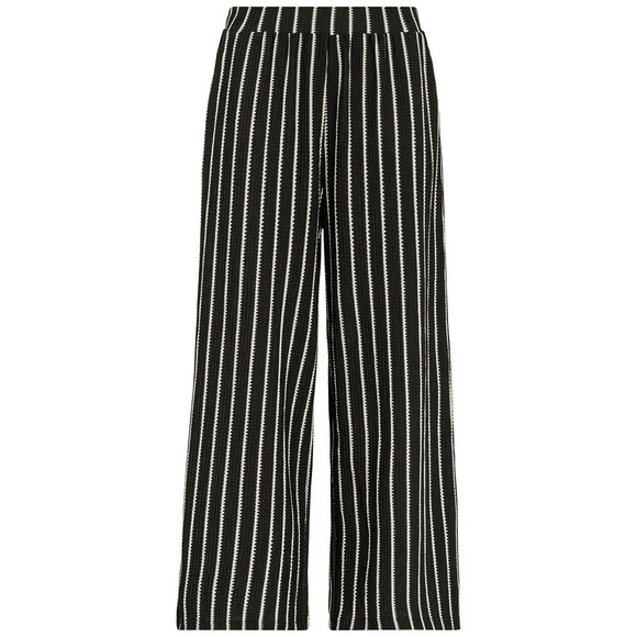 Damen Culotte mit strukturiertem Material schwarz
