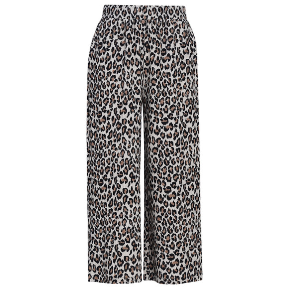 Damen Culotte mit Allover-Muster beige
