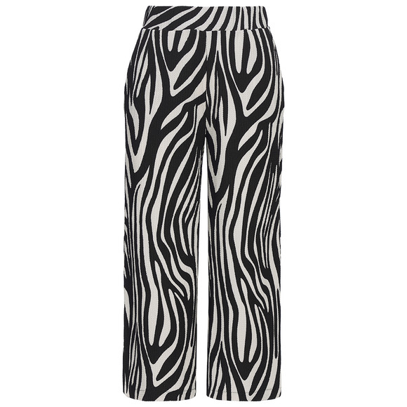 Damen Culotte mit Strukturmuster schwarz