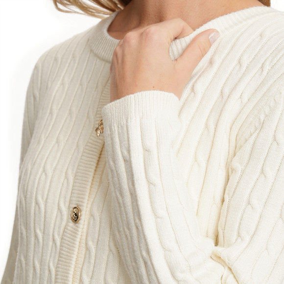 Damen Strickjacke mit Zopfmuster