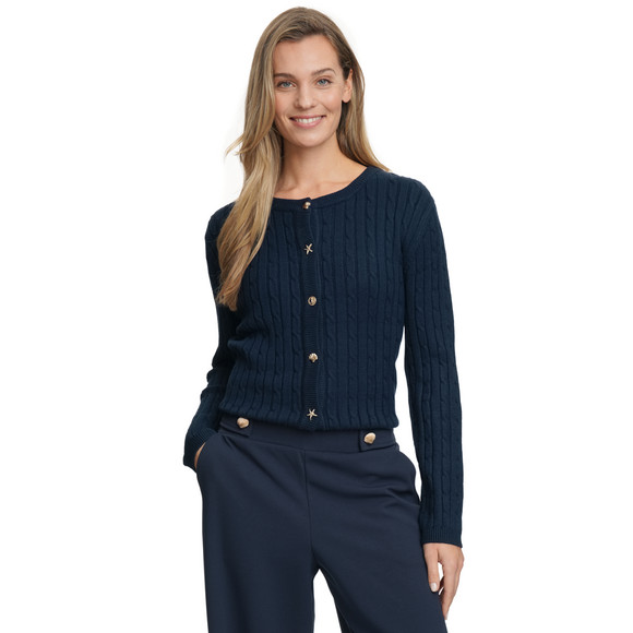 Damen Strickjacke mit Zopfmuster