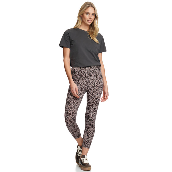 Damen Capri-Leggings mit Leo-Allover