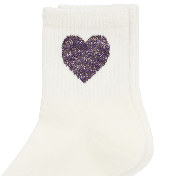 1 Paar Damen Tennissocken mit Herz-Motiv
