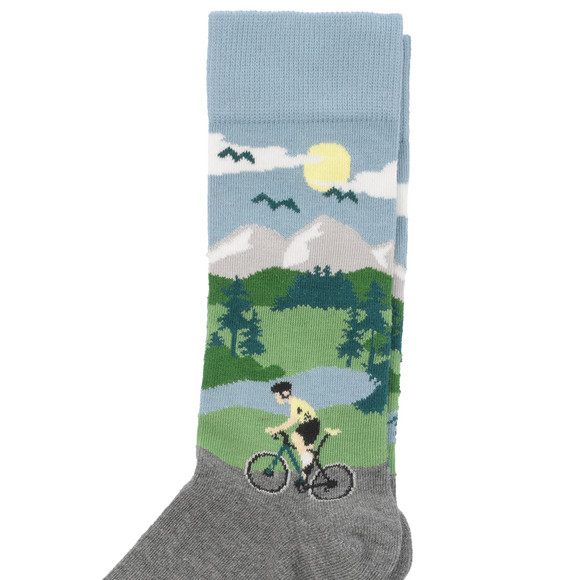 1 paar herensokken met fietsmotief