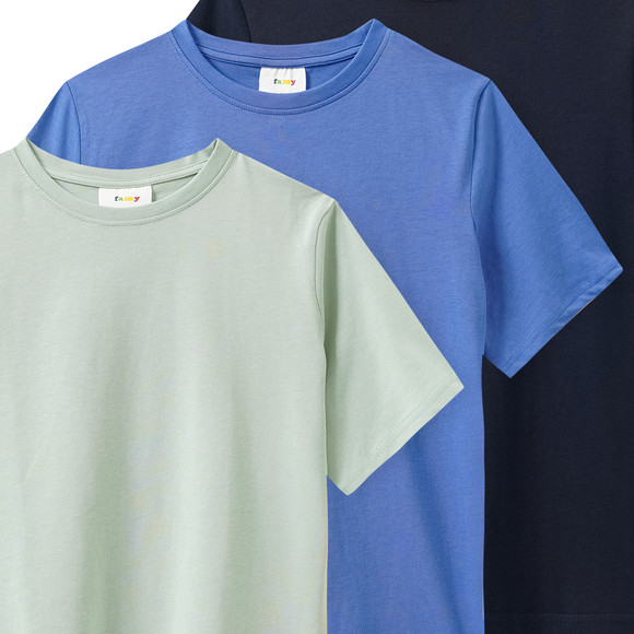3 Jungen T-Shirts im Basic-Look