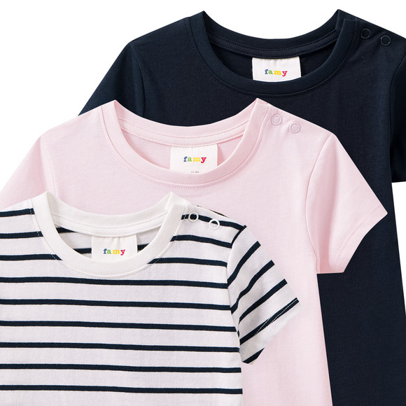 3 Baby T-Shirts im Basic-Look
