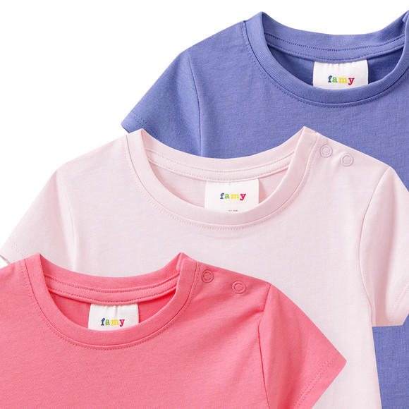 3 Baby T-Shirts im Basic-Look