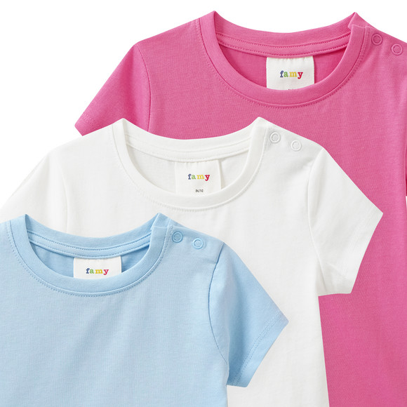 3 Baby T-Shirts im Basic-Look
