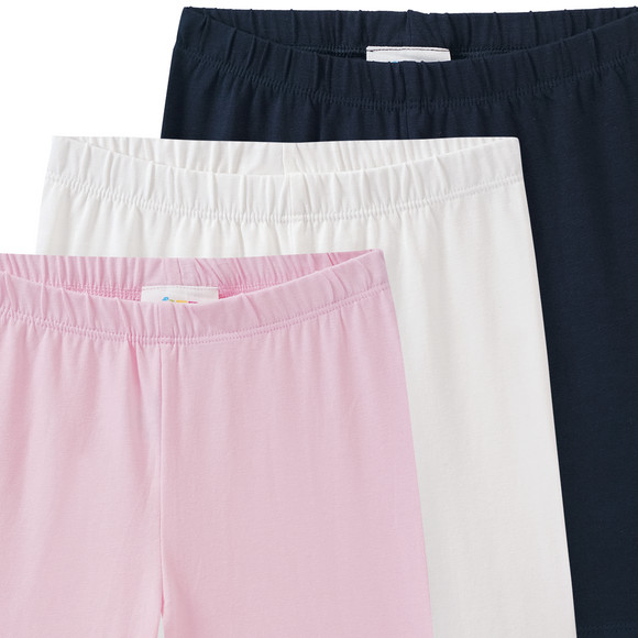 3 korte meisjesleggings in basic look