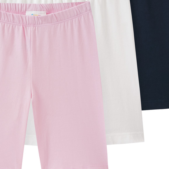 3 korte meisjesleggings in basic look