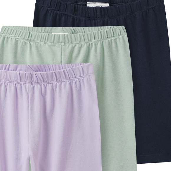 3 korte meisjesleggings in basic look