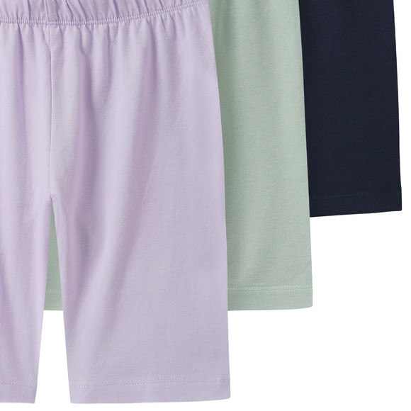 3 korte meisjesleggings in basic look