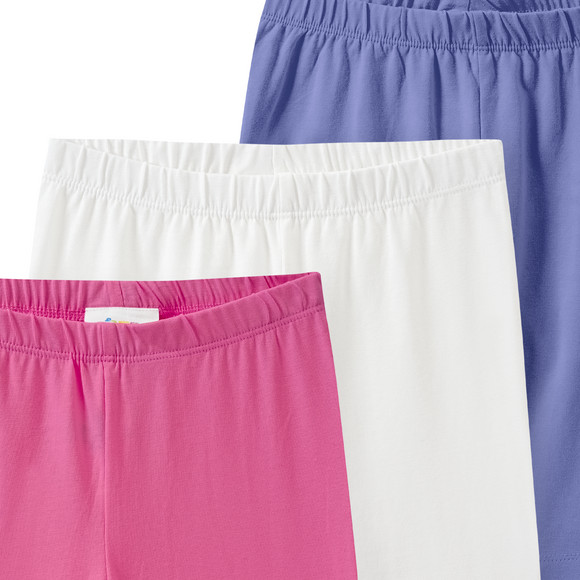 3 korte meisjesleggings in basic look